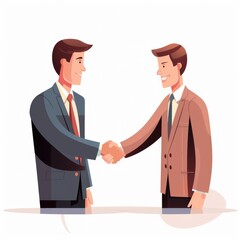 Fototapeta premium Business shaking hands illustration, AI generated Image