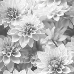 Seamless background of dahlia flowers.