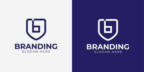 letter b shield shape. Letter logotype for agencies and companies © mahrus