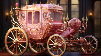 Pink carriage for a princess