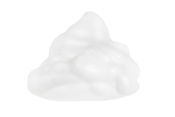 A pile of cream isolated on a transparent background.