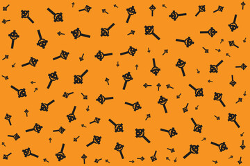 Hand drawn flat Halloween pattern design
