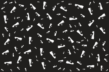 Hand drawn flat Halloween pattern design