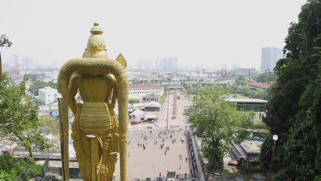 Amazing view of the Batu Caves temple, Kuala Lumpur, Malaysia