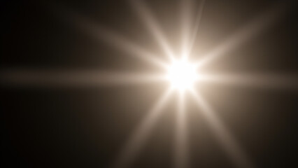 Sun flare on the black background - generative ai