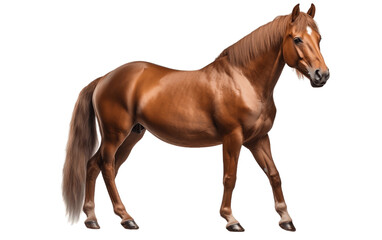 Brown Horse on White Transparent Background