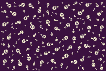 Hand drawn flat Halloween pattern design