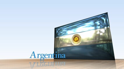 床に映るArgentinaの国旗と国名のテキスト4-3-3