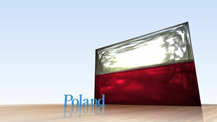 床に映るPolandの国旗と国名のテキスト4-3-3