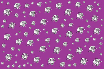 Hand drawn flat Halloween pattern design