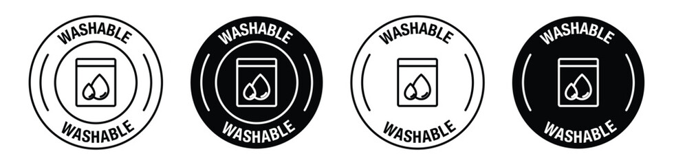 Washable Iconvector symbol set.