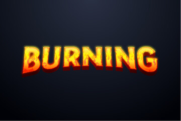 Editable text effect burning fire