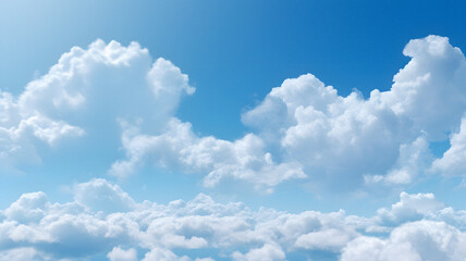 Naklejka na ściany i meble plane flying through the clouds in the sky Generative AI