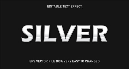 Obraz premium SILVER text effect