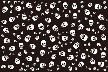 Hand drawn flat Halloween pattern design