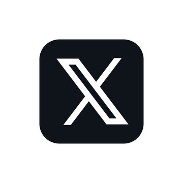 Twitter X logo application vector icon