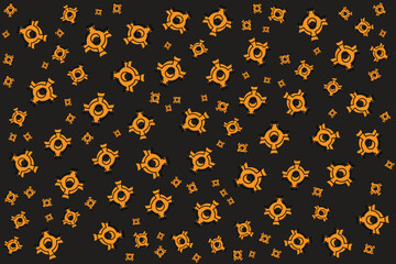 Hand drawn flat Halloween pattern design