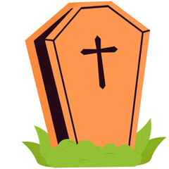 Halloween Coffin Illustration