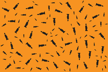 Hand drawn flat Halloween pattern design