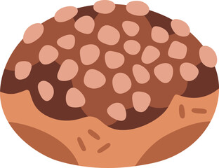 Sweet bread vector icon illustration