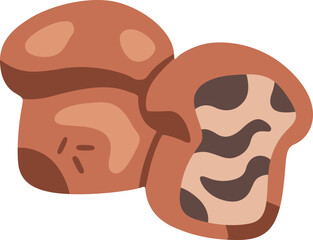 Sweet bread vector icon illustration