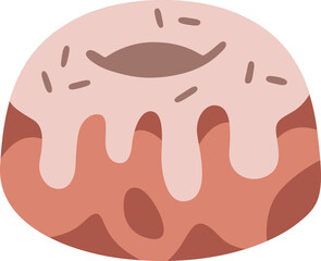 Sweet cake vector icon illustration