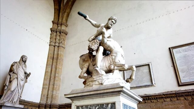 Giambologna's Hercules beating the Centaur Nessus, Florence, Tuscany, Italy
