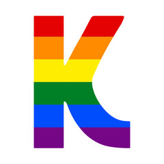 Rainbow Letter K