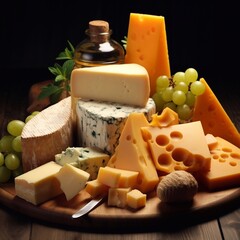 pieces og different types of cheese