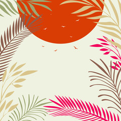 artistic foliage background abstract design suitable for room decoration