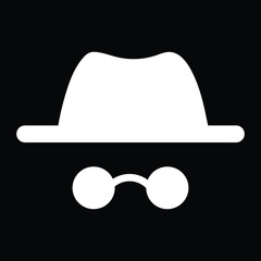 spy vector glyph flat icon