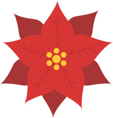 Christmas poinsettia illustration