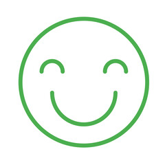 green color smile emoticon icon