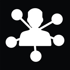 Business connectivity icon, teamwork icon