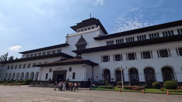 The Gedung Sate or Sate Building in Bandung City, West Java, Indonesia is the seat of the Governor of West Java Province.