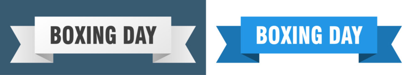 boxing day ribbon. boxing day isolated paper sign. banner