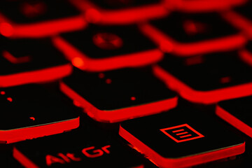 Beläuchtete Tastatur