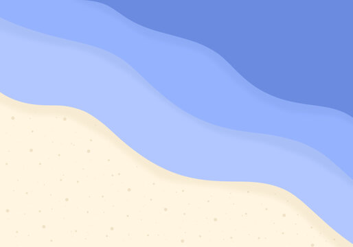 vector background blue sea gradient blue Cream colored sand and sea vector background. Very bright