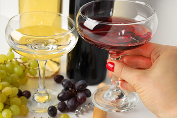 Gourmet concept, delicious alcohol drink concept - wine