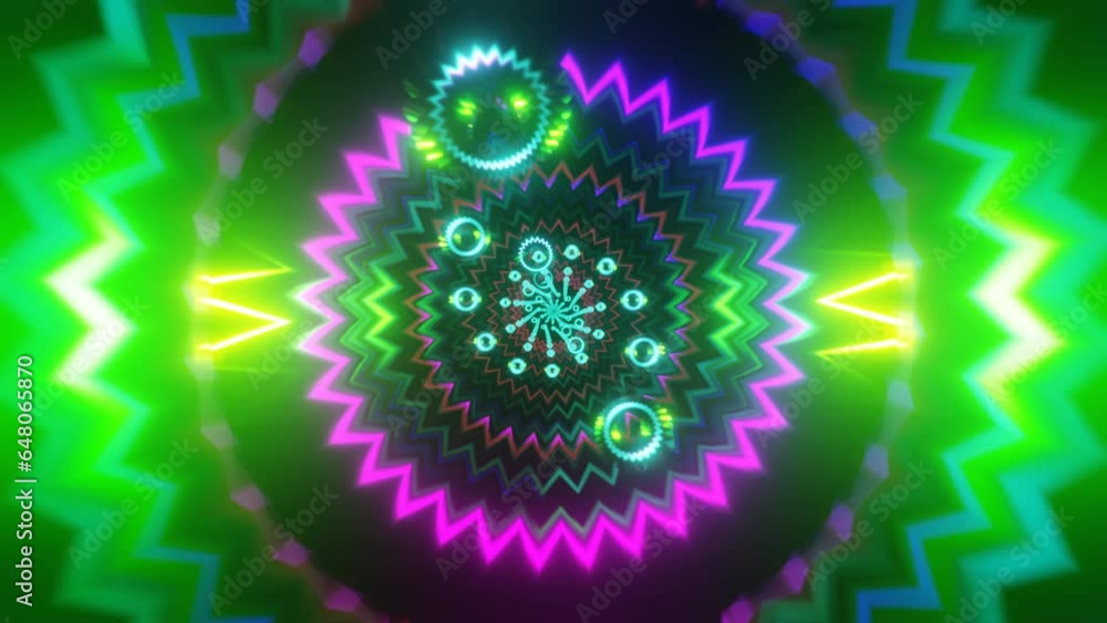 Aufkleber neon disco strobes pulse in this vj loop backdrop.