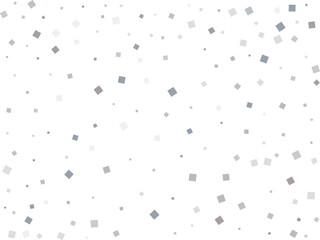 Elegant Shiny Silver Square Confetti