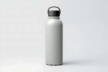 Mockup of a sports bottle isolated on a white background.