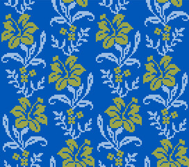 Fototapeta na wymiar Seamless pattern of Ukrainian floral ornament in ethnic style, identity, vyshyvanka, embroidery for print clothes, websites, banners, poster. Vector illustration background