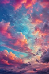 Fototapeta na wymiar Beautiful soft and colorful cloudy sky