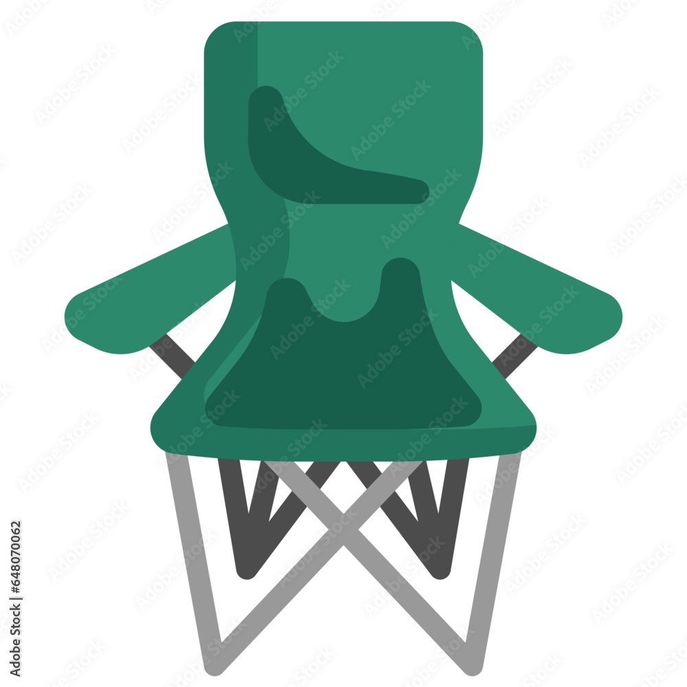 Wall mural CAMPING CHAIR filled outline icon,linear,outline,graphic,illustration