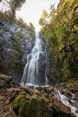 Obraz premium Burgbach Waterfall in Bad Rippoldsau-Schapbach, Baden-Württemberg
