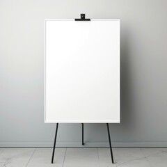 Mockup of pinned paper isolated in gray background