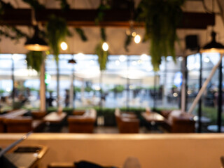 Blur restaurant background.