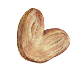 Hand drawn watercolor illustration. Watercolor cookie