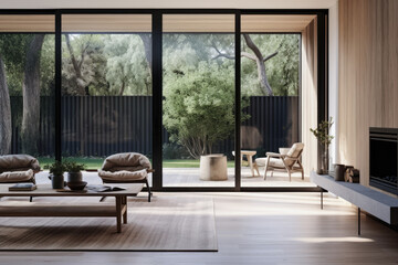 Interior design in a modern living room